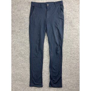 True Classic Chino Pants Men's 31 Navy Blue Stretch Golf Slim Straight Leg